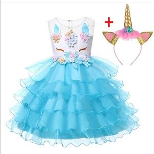 Aqua unicorn dress